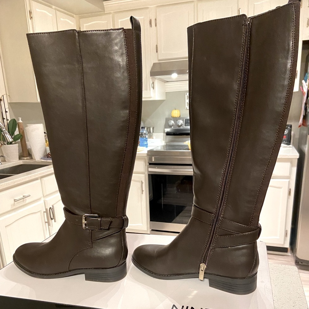 NINE WEST Dark Brown size 6M high boots